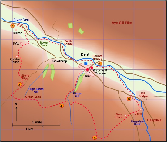 map Dentdale