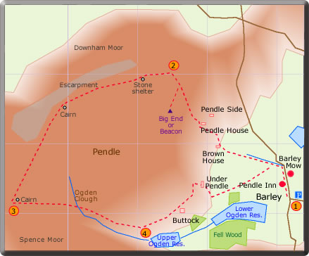 map walk Barley Pendle